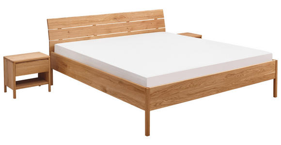 BETT 160/200 cm,  in Wildeiche,  - Wildeiche, KONVENTIONELL, Holz (160/200cm) - Linea Natura