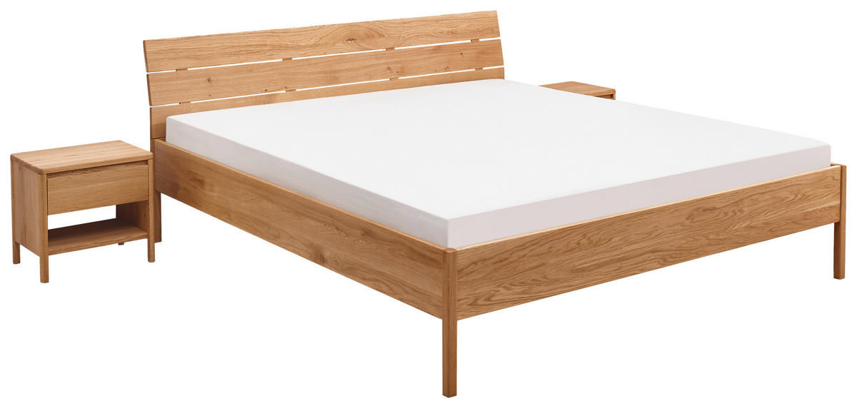BETT 200/200 cm,  in Wildeiche,  - Wildeiche, KONVENTIONELL, Holz (200/200cm) - Linea Natura