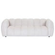 BIGSOFA in Chenille Creme  - Creme/Schwarz, KONVENTIONELL, Kunststoff/Textil (217/74/100cm) - Carryhome