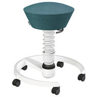 BÜROHOCKER Wollmischung mel. Weiß, Petrol  - Petrol/Weiß, Basics, Kunststoff/Textil (55/45,66/55cm) - Aeris