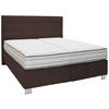 BOXSPRINGBETT 180/200 cm  in Braun  - Alufarben/Braun, KONVENTIONELL, Textil/Metall (180/200cm) - Dieter Knoll