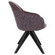 ARMLEHNSTUHL  Sitzfläche 360° drehbar, automatische Rückholfunktion Chenille, Lederlook  - Eichefarben/Anthrazit, KONVENTIONELL, Holz/Textil (60/83/65cm) - Ambia Home