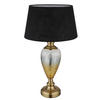 TISCHLEUCHTE - Klar/Messingfarben, Konventionell, Glas/Textil (38/66cm) - Globo