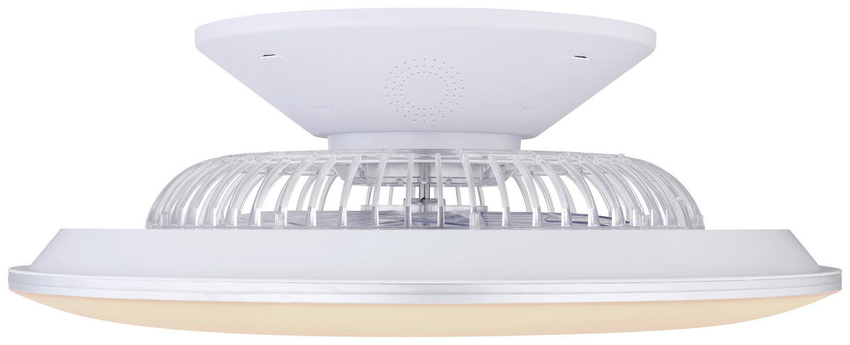 DECKENVENTILATOR 58/22 cm   - Silberfarben/Weiß, Design, Kunststoff/Metall (58/22cm) - Novel