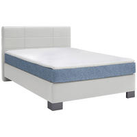 BOXSPRINGBETT 140/200 cm  in Hellgrau  - Hellgrau/Graphitfarben, Design, Holz/Textil (140/200cm) - Hom`in