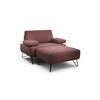 SESSELSET in Chenille Rot  - Rot/Schwarz, Design, Textil/Metall (114-142/85/86-94cm) - SENSOO