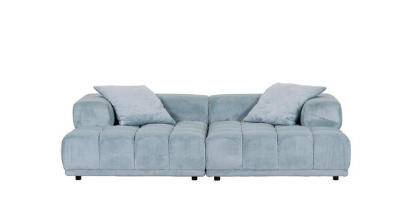 SOFAELEMENT Plüsch Mintgrün - Schwarz/Mintgrün, KONVENTIONELL, Kunststoff/Textil (125/66/155cm) - Carryhome