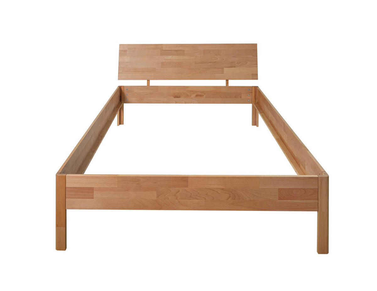 BETT 120/200 cm  in Kernbuche  - Kernbuche, Natur, Holz (120/200cm) - P & B