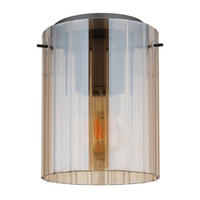 DECKENLEUCHTE  18/23 cm    - Dunkelgrau/Bernsteinfarben, Basics, Glas/Metall (18/23cm) - Globo