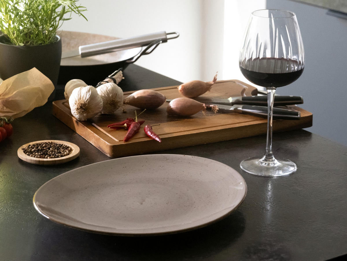 STEAKTELLERSET Vintage Nature Schlamm 4-teilig  - Schlammfarben, Basics, Keramik - Creatable