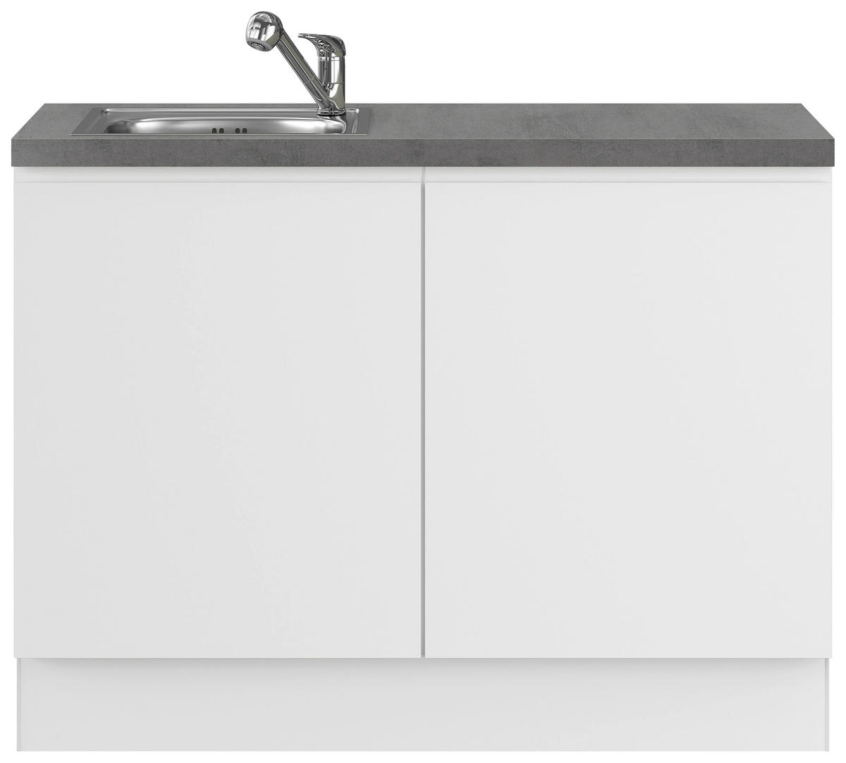 SPÜLENUNTERSCHRANK 120/91,8/58 cm  in Weiß  - Hellgrau/Weiß, Basics, Holzwerkstoff (120/91,8/58cm) - Impuls