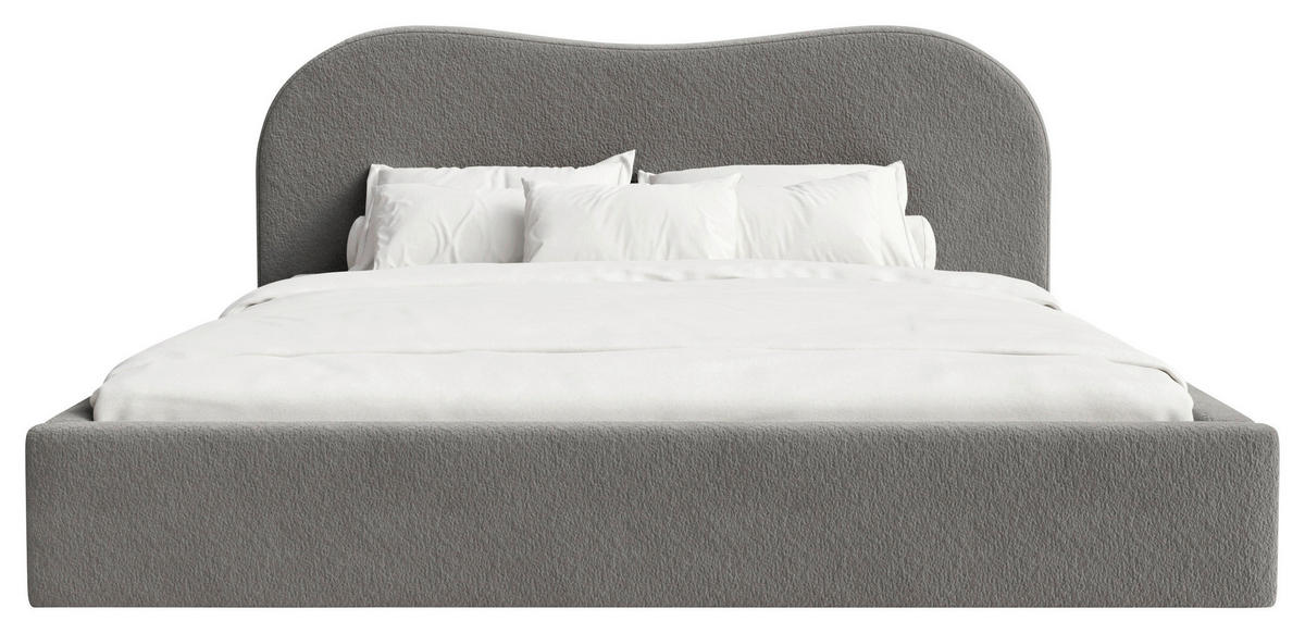POLSTERBETT Bettkasten, Lattenrost 200/200 cm  in Dunkelgrau  - Dunkelgrau/Schwarz, Design, Holz/Textil (200/200cm) - Boxxx