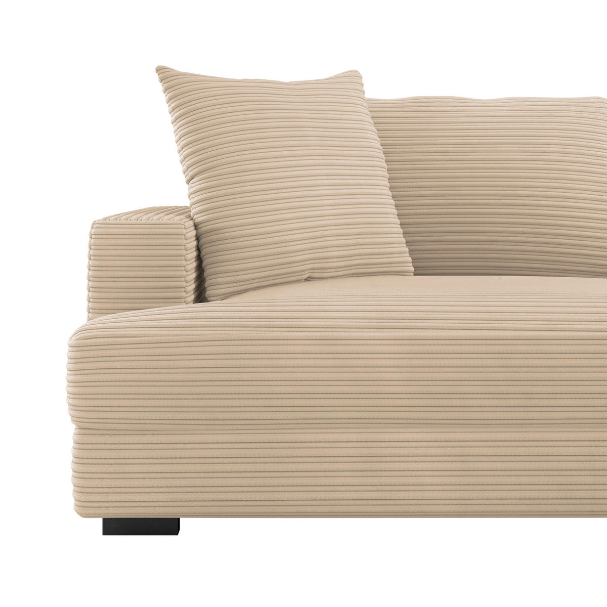 MEGASOFA Creme  - Wengefarben/Creme, Trend, Kunststoff/Textil (261/83/124cm) - Livetastic