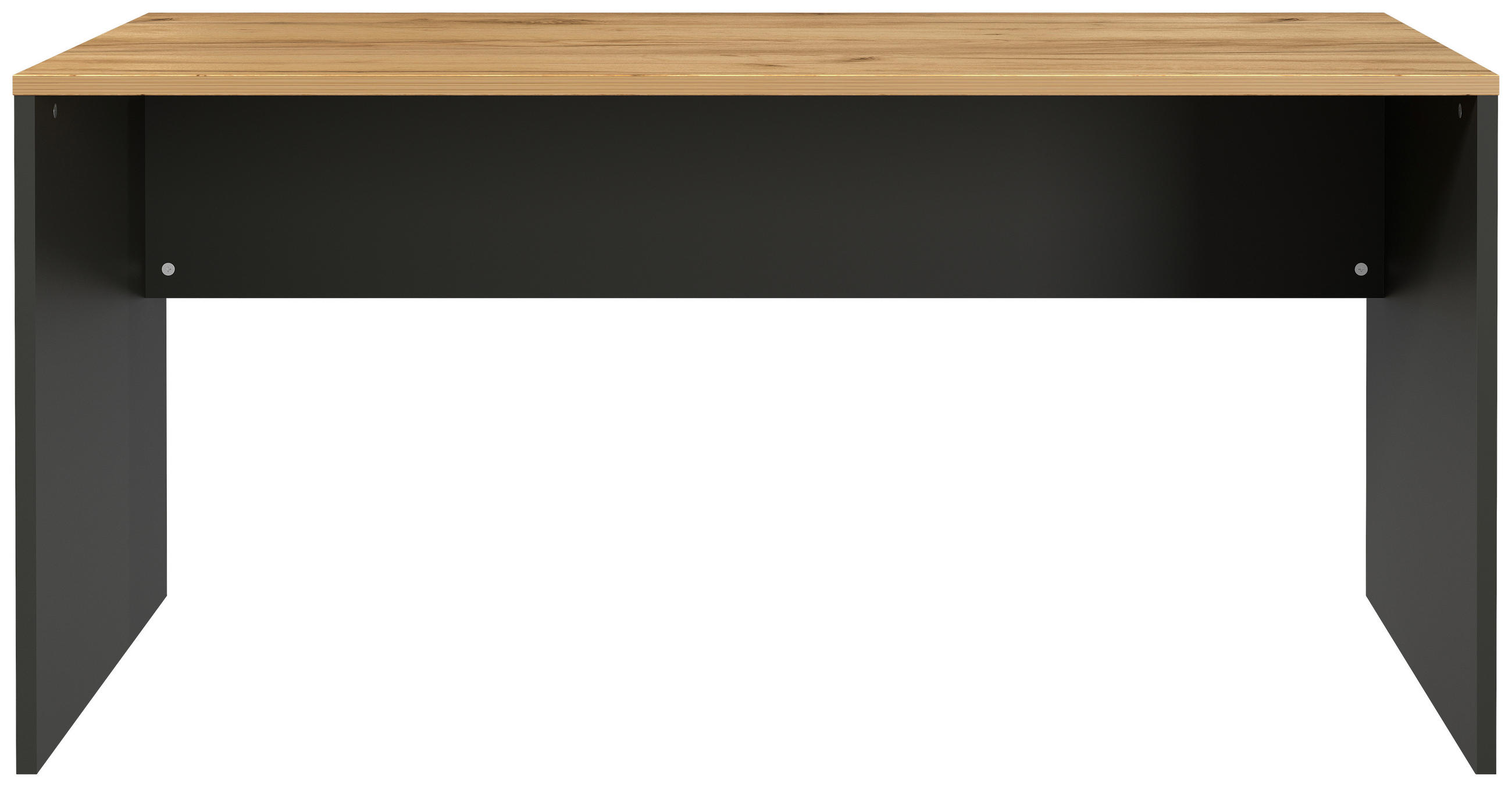 SCHREIBTISCH  in Graphitfarben, Eichefarben  - Eichefarben/Graphitfarben, MODERN, Holzwerkstoff (158/75/79cm) - Germania