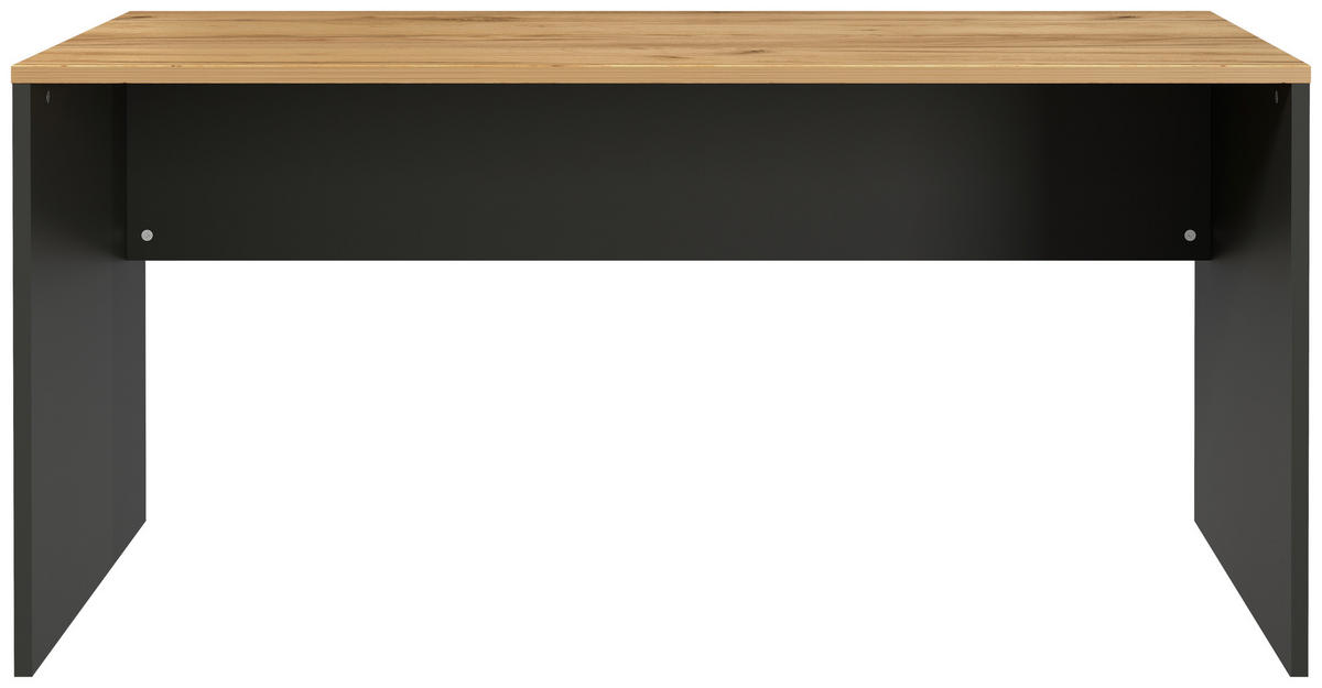 SCHREIBTISCH  in Graphitfarben, Eichefarben  - Eichefarben/Graphitfarben, MODERN, Holzwerkstoff (158/75/79cm) - Germania
