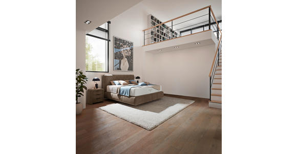 BOXSPRINGBETT 180/200 cm in Braun - Schwarz/Braun, Design, Kunststoff/Textil (180/200cm) - Johann Jakob