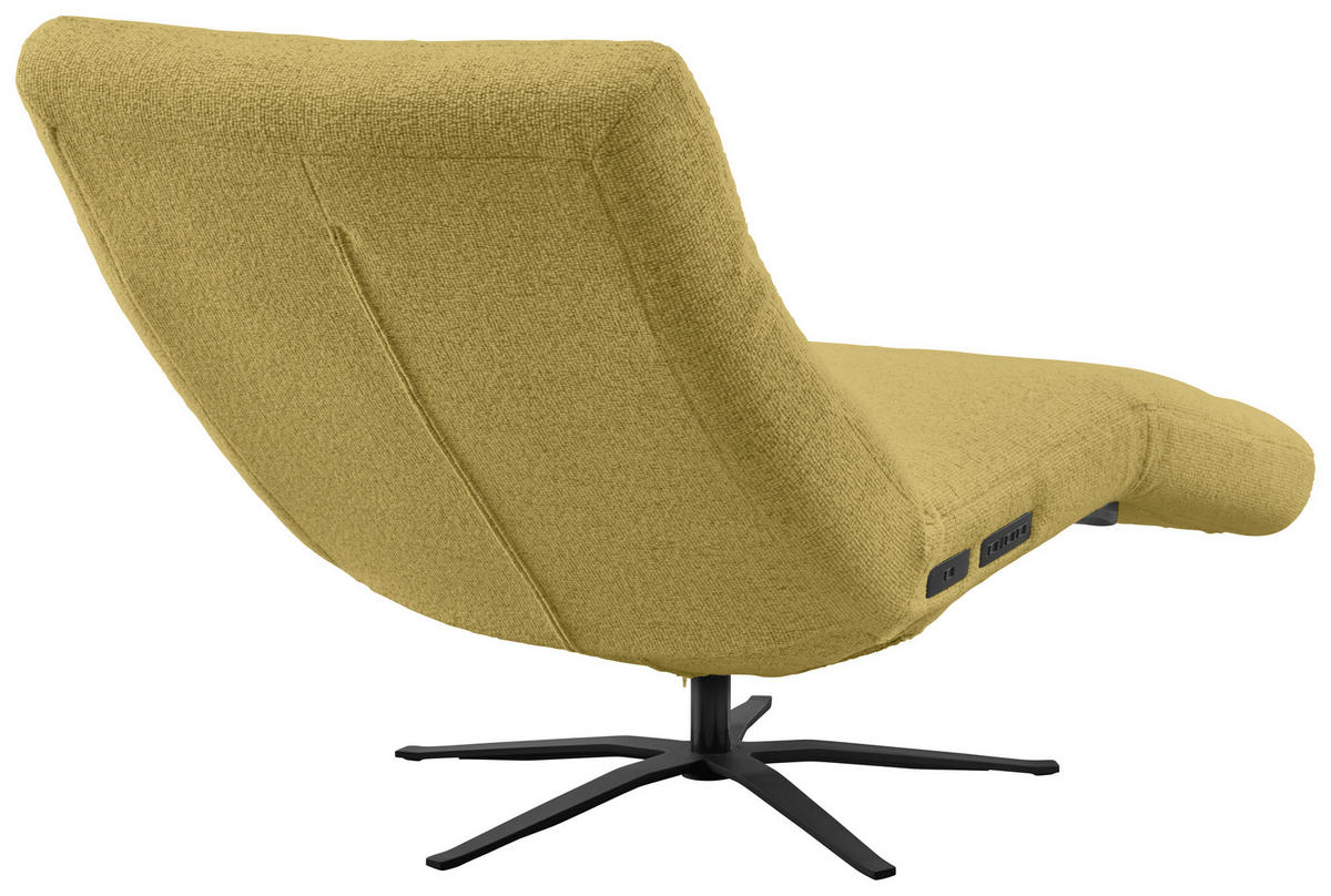 RELAXLIEGE inkl. Akku Flachgewebe Grün  - Schwarz/Grün, MODERN, Textil/Metall (82/53-115/156-206cm) - Pure Home Comfort