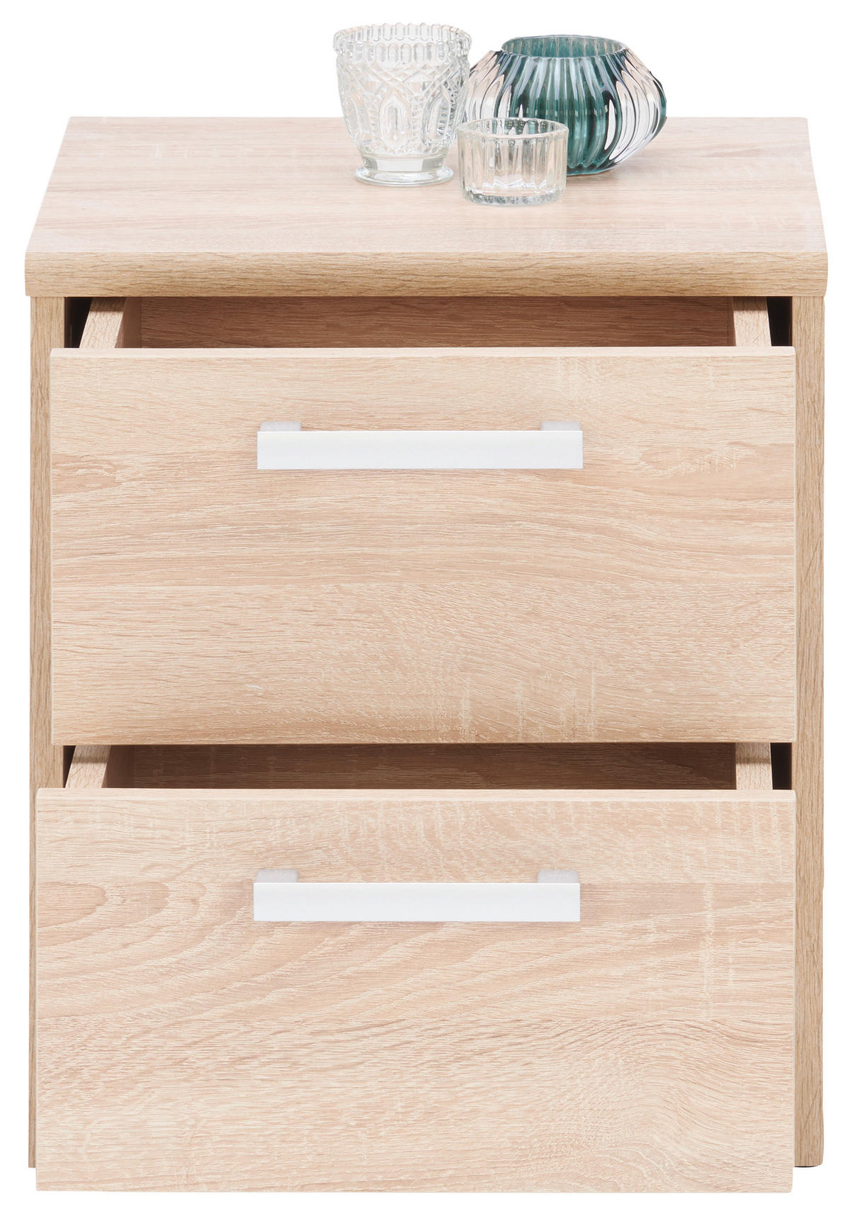 ÉJJELISZEKRÉNY Sonoma tölgy  - fekete/Sonoma tölgy, Konventionell, faalapú anyag/fém (38/46/36cm) - Xora