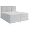 BOXSPRINGBETT 180/200 cm,  in Hellblau, Bettkasten, Topper, Matratzen, Wendematratze mit unterschiedlichen Härtegraden, H3 + H4 = fest + sehr fest  - Hellblau, Design, Kunststoff/Textil (180/200cm) - MID.YOU
