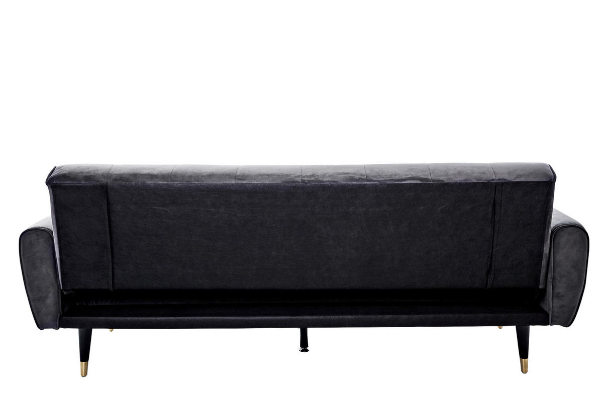 SCHLAFSOFA Samt Grau, Opal  - Goldfarben/Opal, MODERN, Holz/Textil (213/83/83cm) - Livetastic