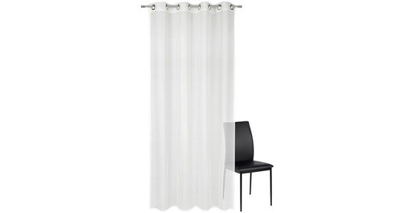 ÖSENVORHANG halbtransparent - Weiß, KONVENTIONELL, Textil (140/245cm) - Esposa