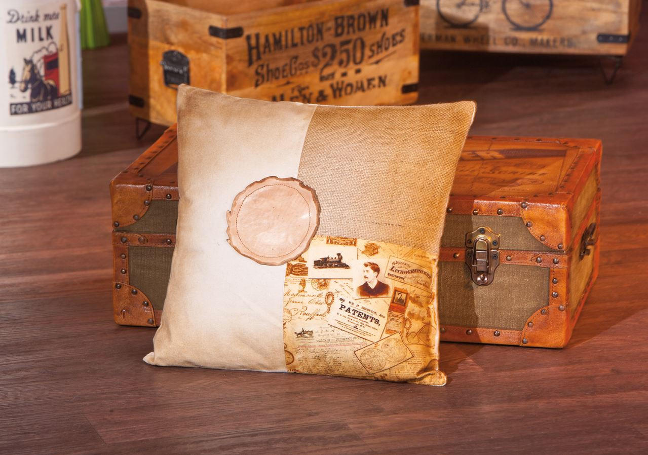 ZIERKISSEN  - Beige/Braun, Design, Textil (45/45/12cm) - Livetastic