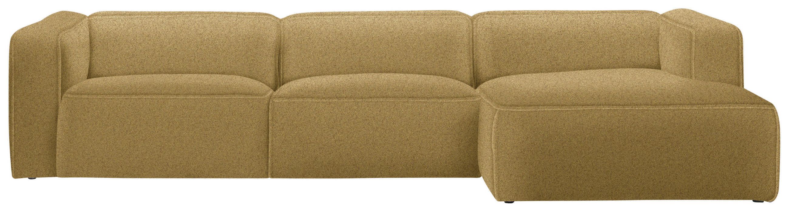 ECKSOFA in Webstoff Gelb  - Gelb/Schwarz, Design, Kunststoff/Textil (332/163cm) - Stylife