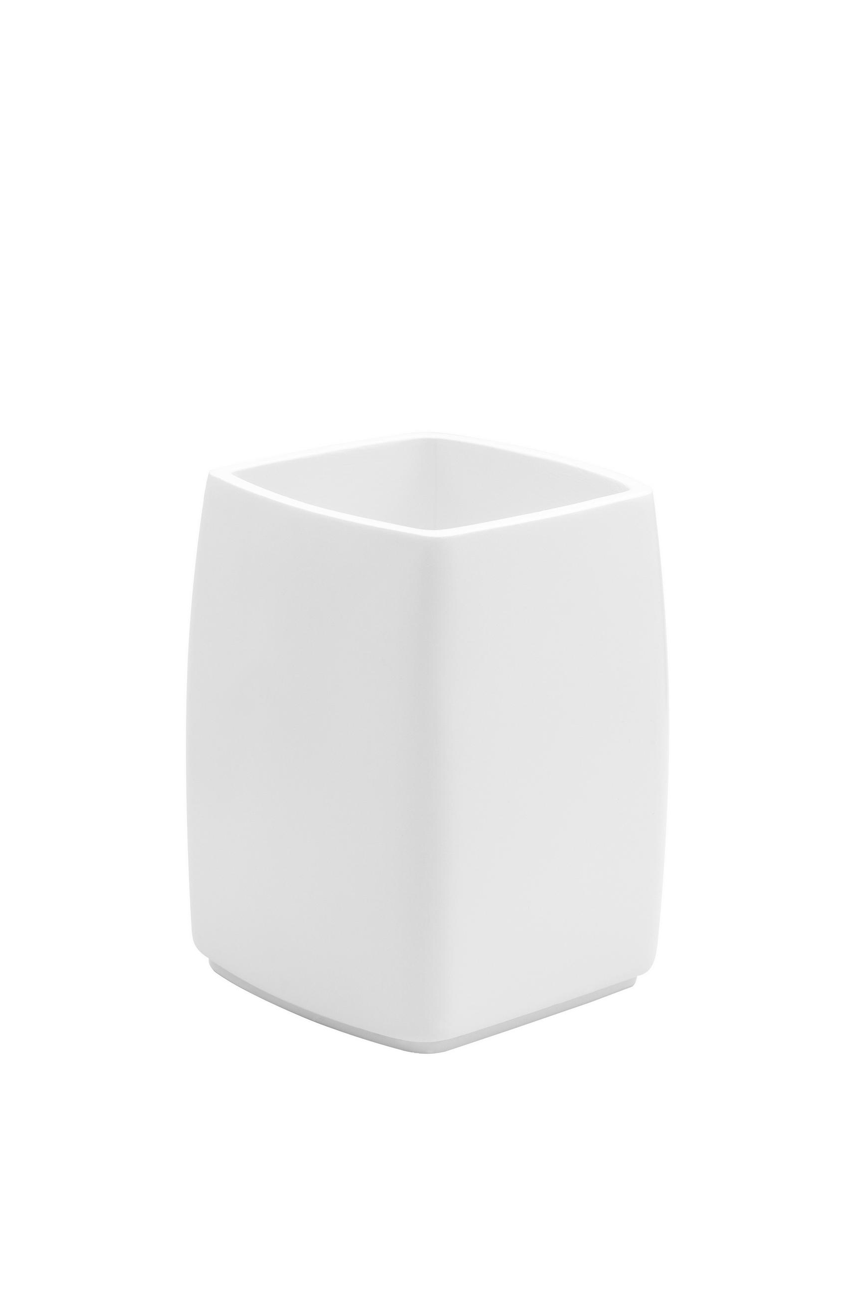 ZAHNPUTZBECHER Kunststoff  - Weiss, Basics, Kunststoff (7,9/11/7,9cm) - Sadena
