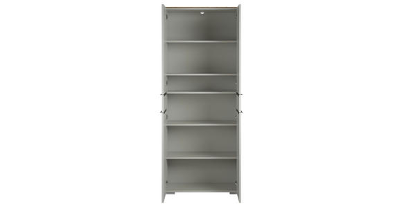 AKTENSCHRANK 80,8/199,4/37,2 cm - Eichefarben/Weiß, Design, Glas/Holzwerkstoff (80,8/199,4/37,2cm) - Voleo