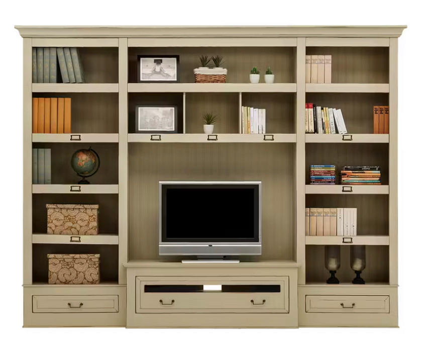 WOHNWAND UrbanClass 2-teilig in Creme 311/238,5/52-46,5 cm - Creme/Bronzefarben, LIFESTYLE, Holz/Metall (311/238,5/52-46,5cm) - Livetastic