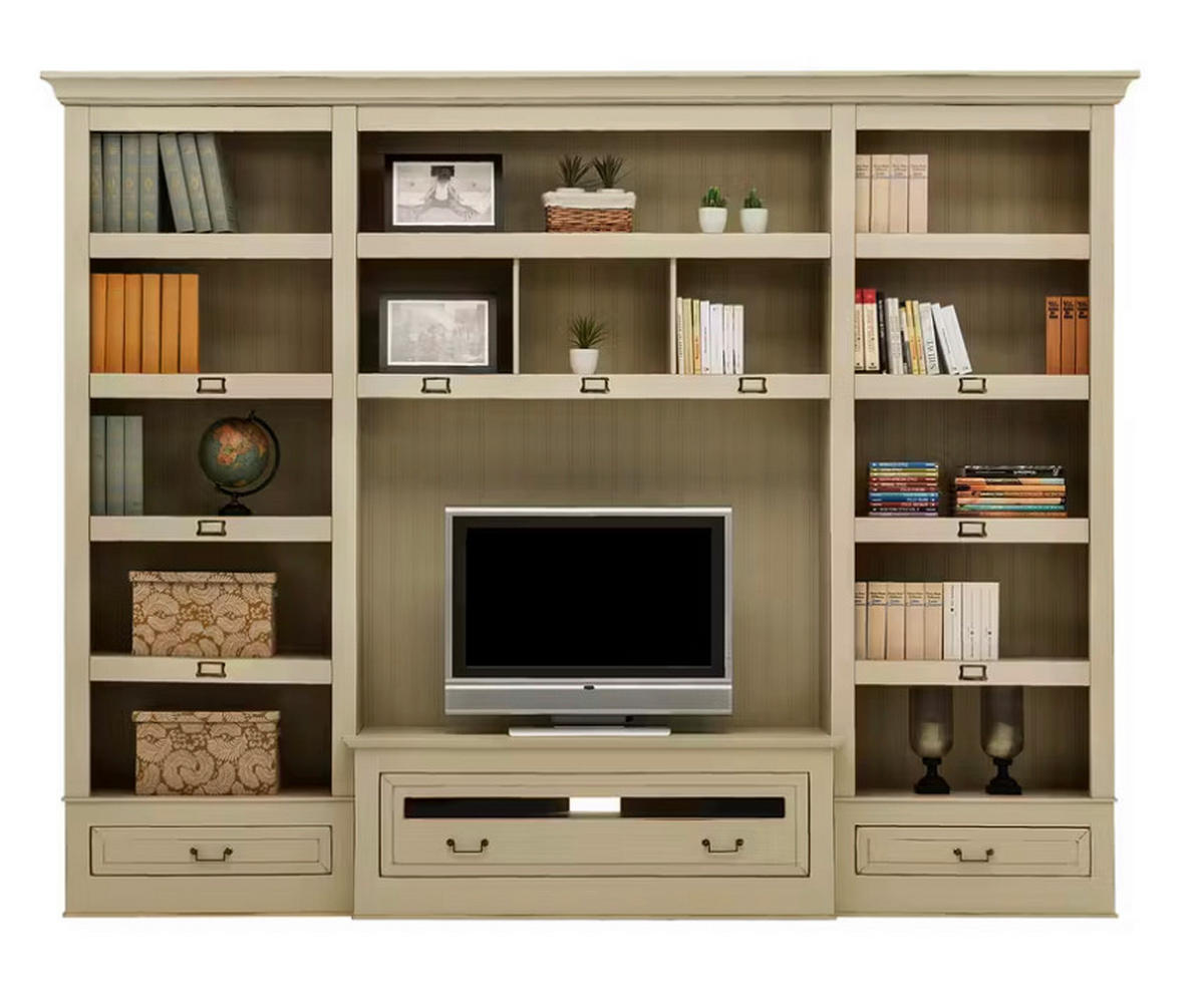 WOHNWAND UrbanClass 2-teilig  in Creme  311/238,5/52-46,5 cm  - Creme/Bronzefarben, LIFESTYLE, Holz/Metall (311/238,5/52-46,5cm) - Livetastic