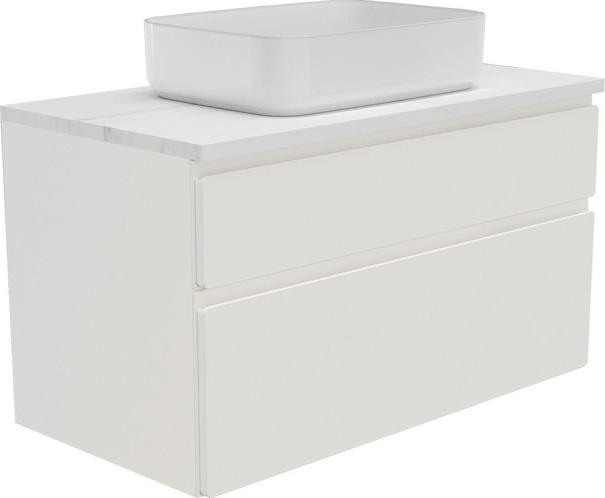 WASCHBECKENUNTERSCHRANK 90/55/47 cm  - Creme/Weiß, MODERN, Holzwerkstoff (90/55/47cm) - Welnova
