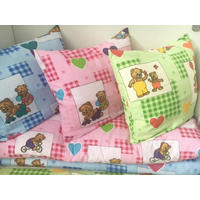 DEČJI ČARŠAV SA LASTIŠEM  40/100/60/170 cm    - zelena/ružičasta, Osnovno, tekstil (40/100/60/170cm)