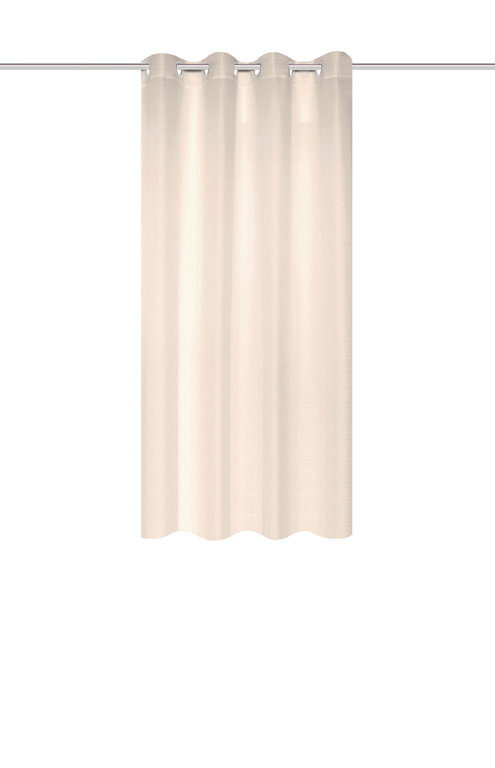ÖSENVORHANG blickdicht  - Beige, Basics, Textil (135/175cm)