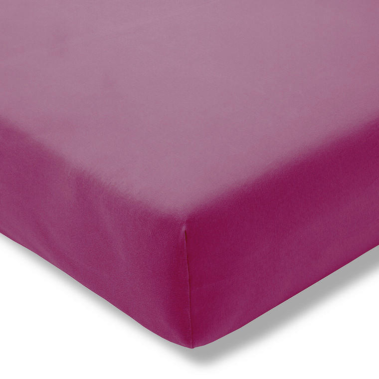 SPANNBETTTUCH Exquisit Single-Jersey 200/200 cm  - Magenta, Basics, Textil (200/200cm) - Estella