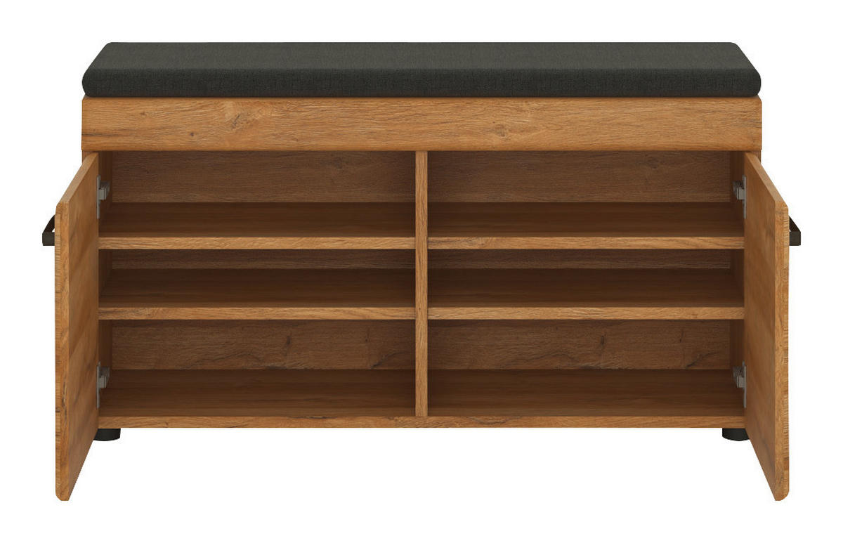 GARDEROBNA KLOP barve hrasta - barve kroma/barve hrasta, Konvencionalno, umetna masa/leseni material (92,8/47/38cm) - Venda