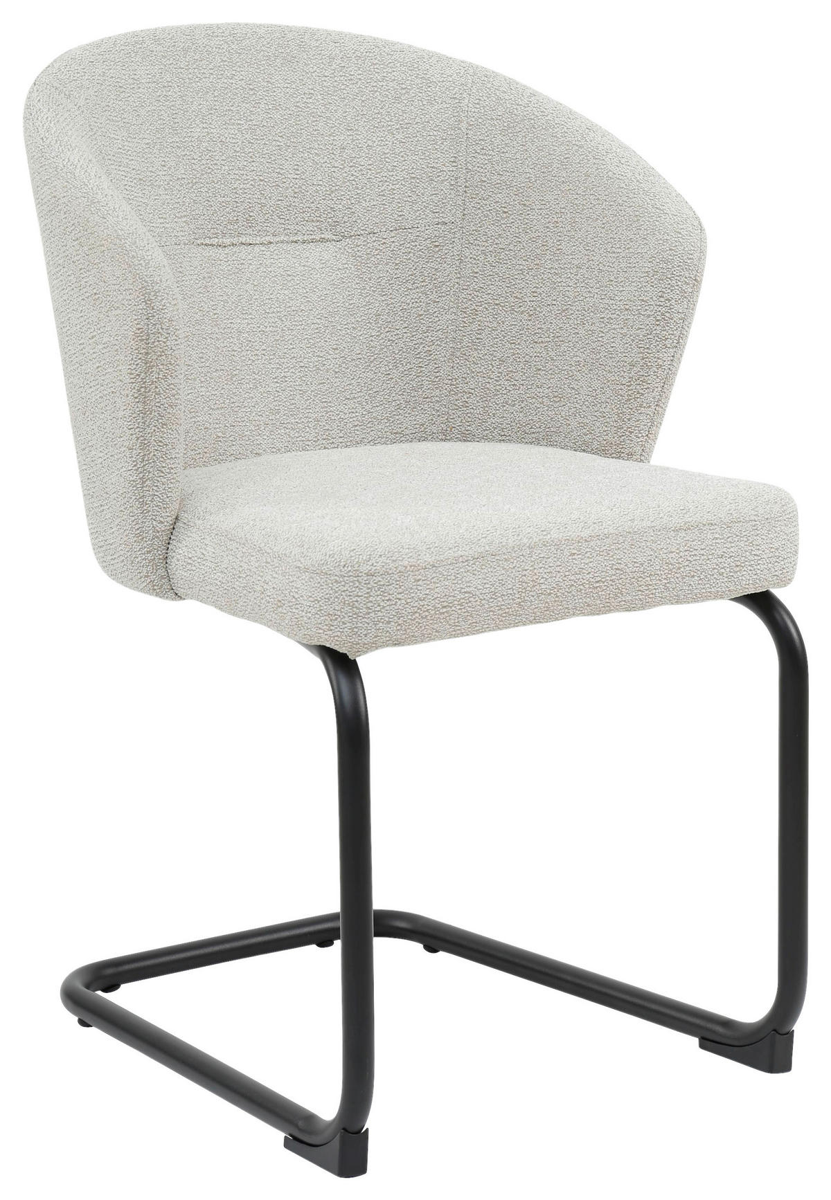 STUHL - Hellgrau/Schwarz, Design, Textil/Metall (57/86/57,5cm) - Stylife