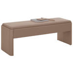 HOCKERBANK 142/50/47 cm Lederlook Braun, Beige  - Beige/Braun, Design, Textil (142/50/47cm) - Johann Jakob