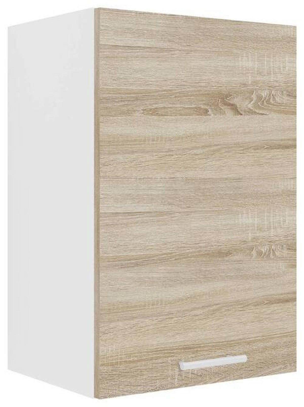KÜCHENOBERSCHRANK 40/60/31 cm  in Weiss, Sonoma Eiche  - Weiss/Alufarben, Konventionell, Holzwerkstoff/Metall (40/60/31cm) - MID.YOU