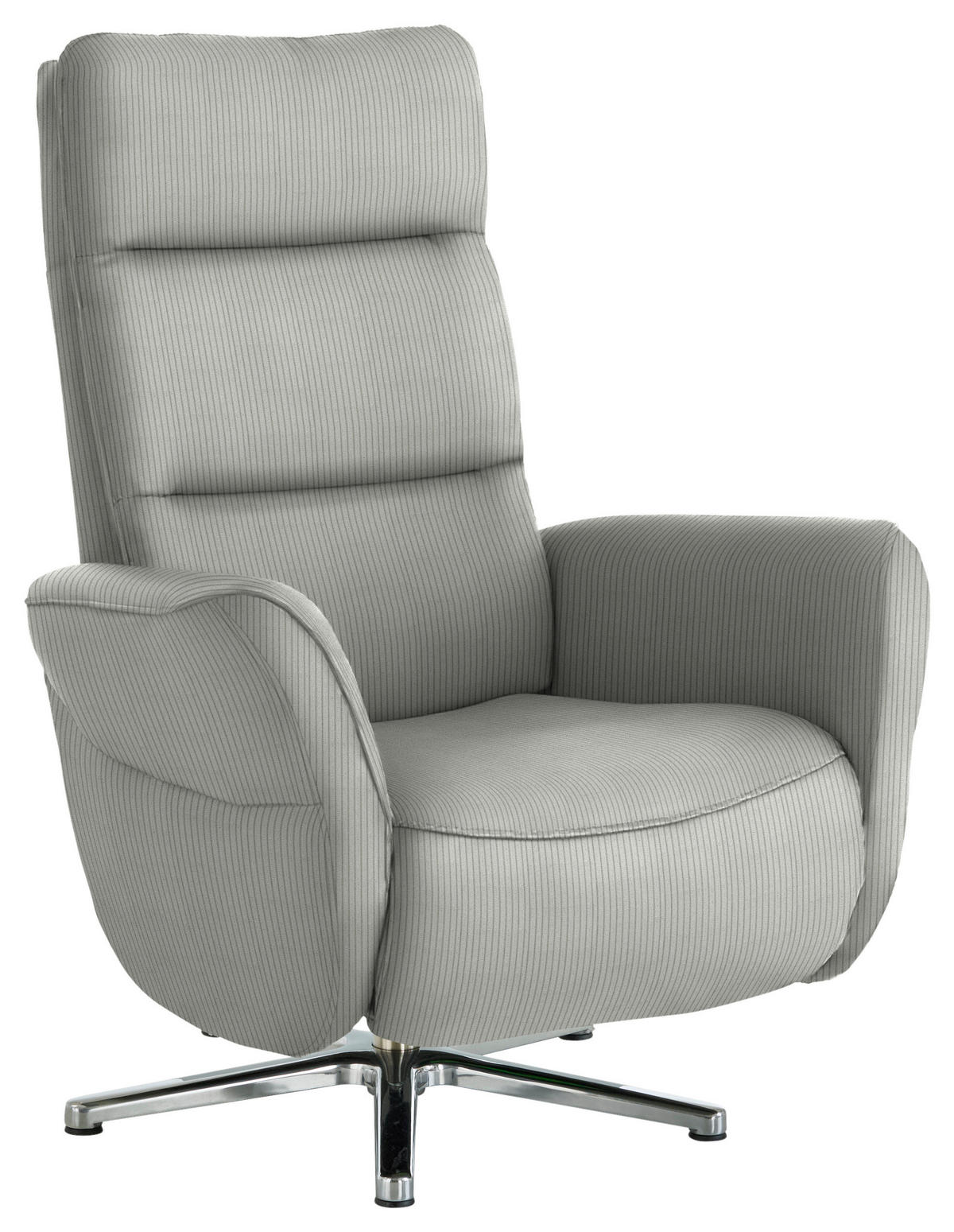 RELAXSESSEL in Textil Silberfarben  - Chromfarben/Silberfarben, Design, Textil/Metall (78/113/83cm) - Beldomo Speed