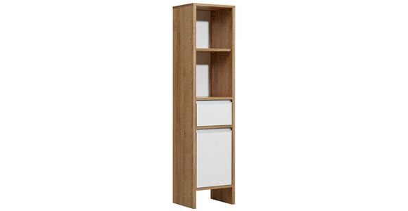 MIDISCHRANK 33/136/28 cm  - Eichefarben/Weiß, KONVENTIONELL, Holzwerkstoff (33/136/28cm) - Xora