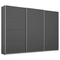 SCHWEBETÜRENSCHRANK 271/230/62 cm 3-türig Grau  - Alufarben/Grau, MODERN, Holzwerkstoff/Metall (271/230/62cm) - Rauch Möbel