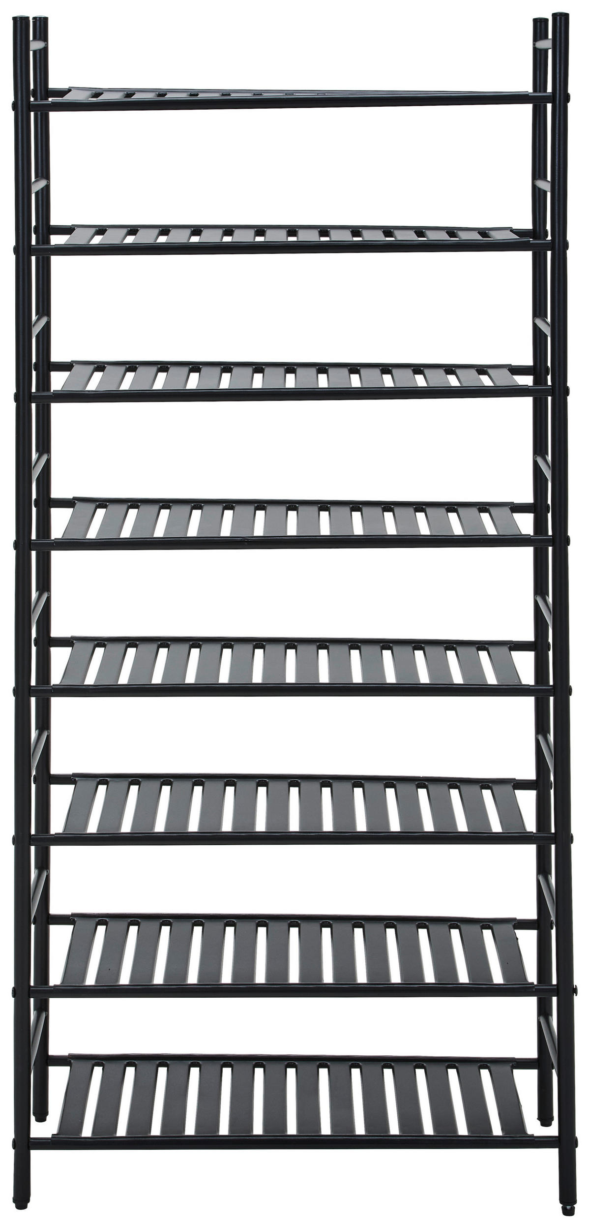 SCHUHREGAL Schwarz  - Schwarz, Basics, Metall (61.5/135.5/23.5cm) - Xora