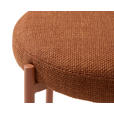 HOCKER Webstoff Terracotta  - Rostfarben/Terracotta, Basics, Textil/Metall (43,5/48/43,5cm) - Xora