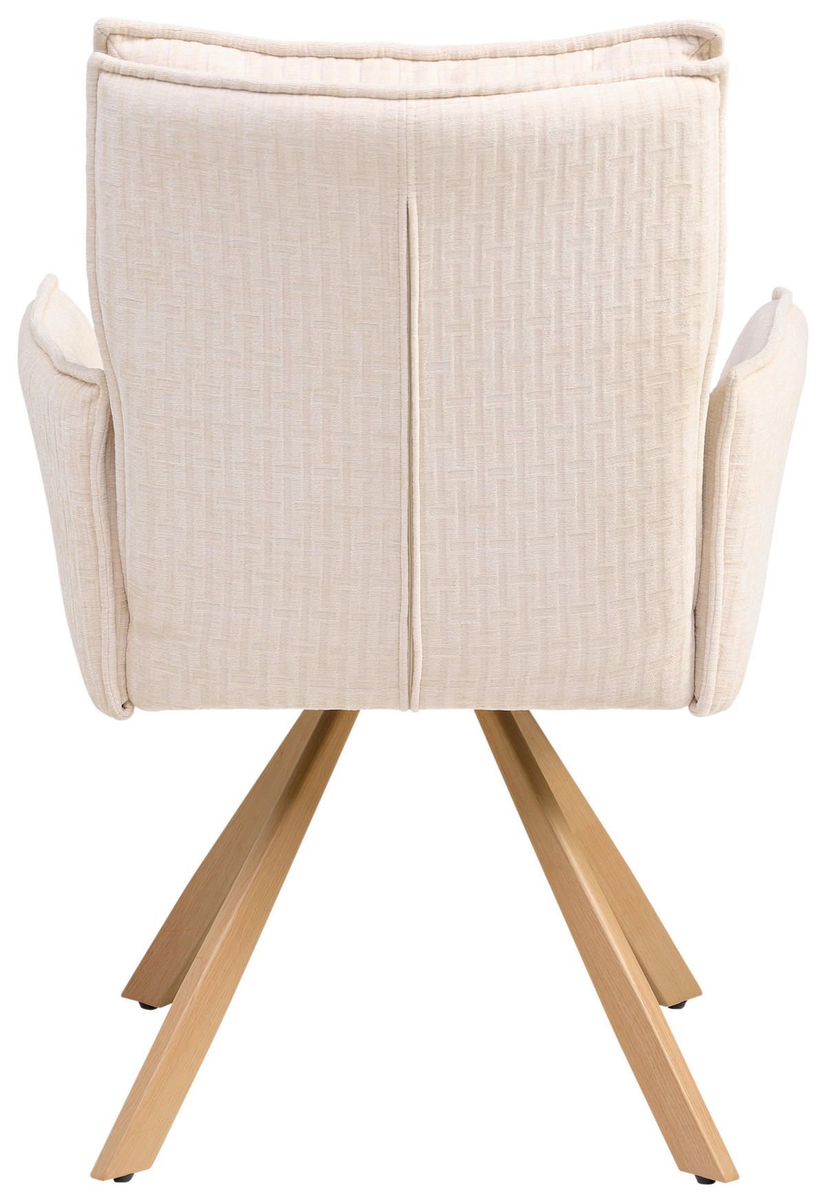 ARMLEHNSTUHL  in Leinenoptik  - Eichefarben/Weiß, LIFESTYLE, Holz/Textil (63/91/64cm) - MID.YOU