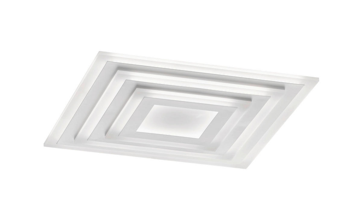 LED-DECKENLEUCHTE 56 W    60/60/6,7 cm  - Weiss, Design, Kunststoff (60/60/6,7cm) - Fischer & Honsel