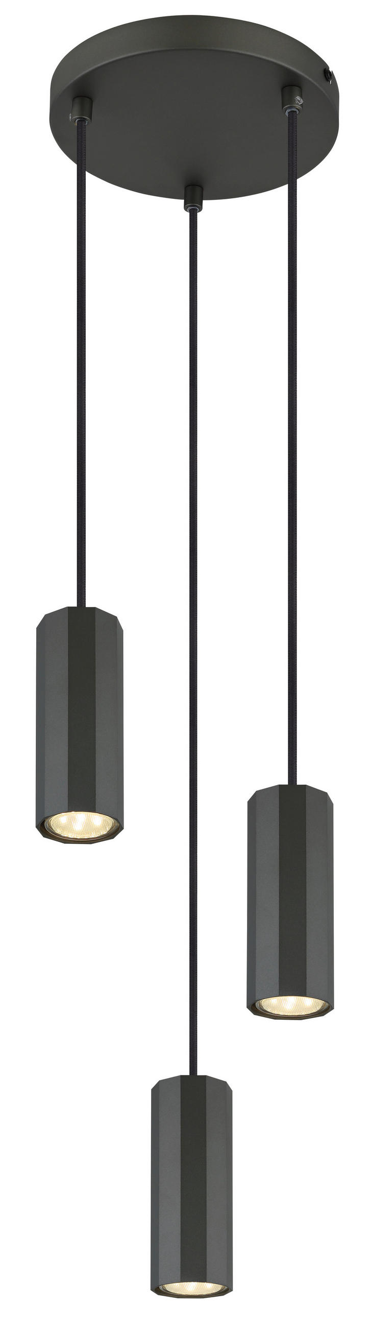 HÄNGLAMPA James 21/120 cm  - grå, Design, metall (21/120cm) - Globo