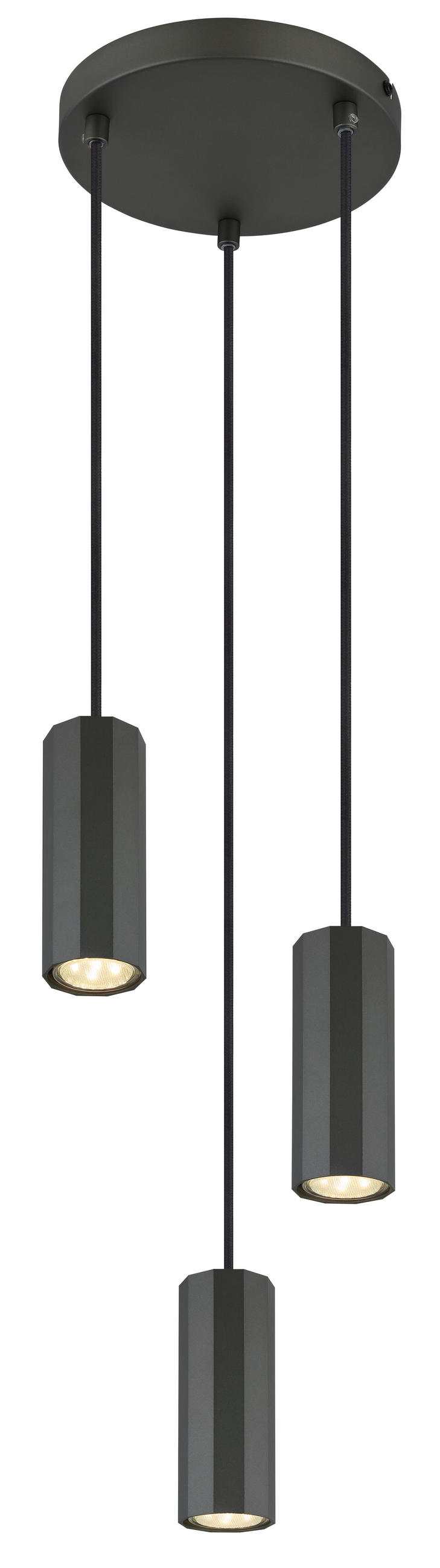 HÄNGLAMPA James 21/120 cm  - grå, Design, metall (21/120cm) - Globo