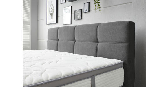 BOXSPRINGBETT 180/200 cm  in Grau  - Schwarz/Grau, KONVENTIONELL, Holz/Holzwerkstoff (180/200cm) - Carryhome