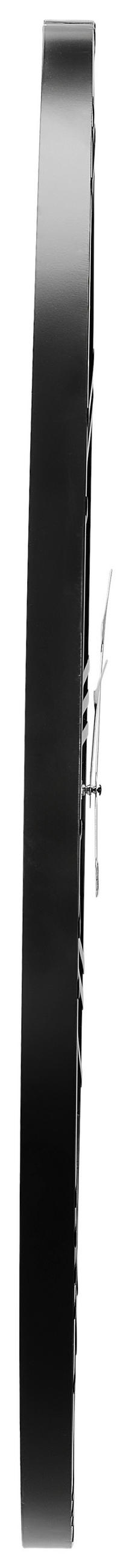 WANDUHR Schwarz 96/96/3 cm  - Schwarz, Design, Metall (96/96/3cm) - MID.YOU